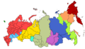 Map of Russia (without Crimea) - Time Zones (2018)