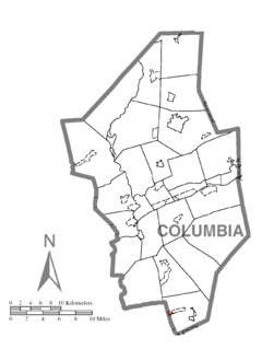 Map of Wilburton Number One, Columbia County, Pennsylvania Highlighted.png