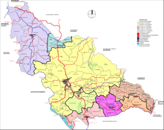 Mapa de Santa Rosa de Osos con ríos, corregimientos, veredas y límites.png