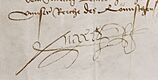 Firma de Maximiliano I