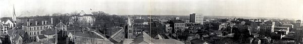 Vista panorámica del centro de Raleigh, hacia 1909