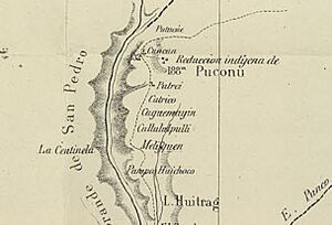 Archivo:Reducción Indigena de Puconu en el Mapa de la Expedicion de Francisco Vidal Gormaz