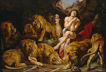 Archivo:Sir Peter Paul Rubens - Daniel in the Lions' Den - Google Art Project