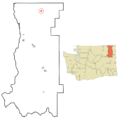 Stevens County Washington Incorporated and Unincorporated areas Northport Highlighted