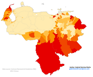 Archivo:Venezuela 2011 Ameridian population proportion map
