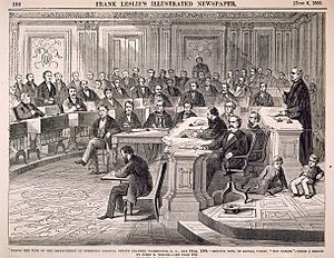 Archivo:Vote on the Impeachment of President Johnson, 1868
