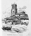 1885, España, sus monumentos y sus artes, su naturaleza e historia, Valladolid, Palencia y Zamora, Aguilar de Campos, Villamuriel, Exterior de la parroquia, Xumetra