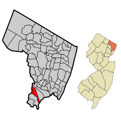 Bergen County New Jersey Incorporated and Unincorporated areas Rutherford Highlighted.svg