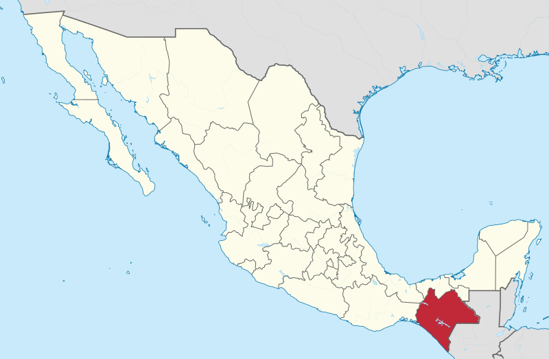 Archivo Chiapas In Mexico Location Map Scheme 0306