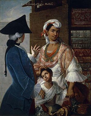 Archivo:De español e india, mestiza