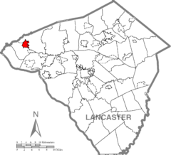 Elizabethtown, Lancaster County Highlighted.png