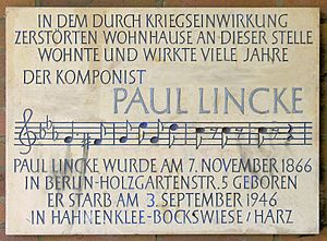 Archivo:Gedenktafel Oranienstr 64 Paul Lincke