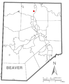 Map of Homewood, Beaver County, Pennsylvania Highlighted.png