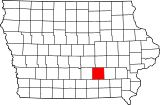 Map of Iowa highlighting Mahaska County.svg