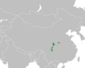 Mapa distribuicao Ailuropoda melanoleuca