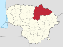 Panevezys County in Lithuania.svg