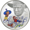 RR5110-0090R Nikolay Nosov on a 2008 Russian coin