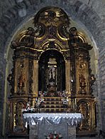 Retaule rococó de l'església de Sant Genís de Montellà