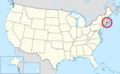 Rhode Island in United States (special marker)