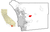 San Diego County California Incorporated and Unincorporated areas San Diego Country Estates Highlighted.svg