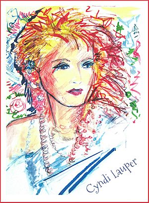 Archivo:Sketch of Cyndi Lauper by Artist Pauline Luu New York (NY) 2016 (27633066763)