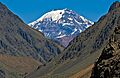 Tupungato volcano seen from punta de vacas argentina