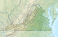 USA Virginia relief location map