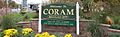 Welcome sign for Coram, NY