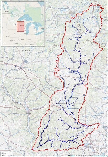 Wisconsin river watershed