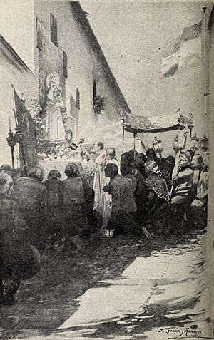 Archivo:1899-05-27, Blanco y Negro, Escenas andaluzas, El Corpus en Villaharta (Córdoba), García y Ramos (cropped)