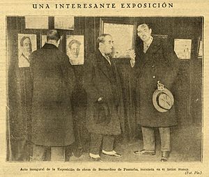 Archivo:1926-11-19, La Nación, Una interesante exposición, Acto inaugural de la Exposición de obras de Bernardino de Pantorba, instalada en el Salón Nancy, Pío