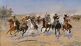 Archivo:A Dash for the Timber; 1889, Frederic S. Remington