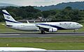 Boeing 737-800 4X-EKA of El Al at Manchester airport, 2019