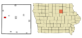 Butler County Iowa Incorporated and Unincorporated areas Dumont Highlighted