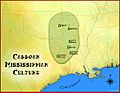 Caddoan Mississippian culture map HRoe 2010