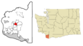 Clark County Washington Incorporated and Unincorporated areas Battle Ground Highlighted