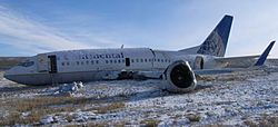 Continental Airlines Flight 1404 wreckage.jpg