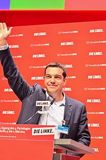Archivo:DIE LINKE Bundesparteitag 10. Mai 2014 Alexis Tsipras -4