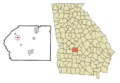 Dooly County Georgia Incorporated and Unincorporated areas Byromville Highlighted