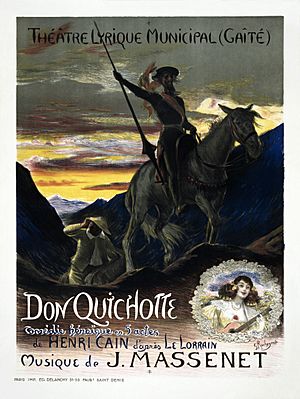 Archivo:Georges Rochegrosse's poster for Jules Massenet's Don Quichotte
