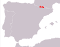 Iberoloacerta bonnali range Map