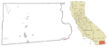 Imperial County California Incorporated and Unincorporated areas Winterhaven Highlighted
