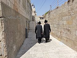 Archivo:Judíos ortodoxos en Jerusalén, Israel, 2017
