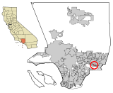 LA County Incorporated Areas South San Jose Hills highlighted.svg