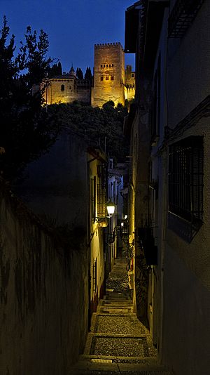 Archivo:La Alhambra,Torre de Comares desde el Albaicin, by Ángel Herraiz