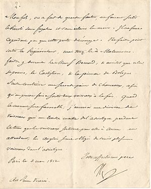 Archivo:Letter to to Eugene Napoleon, Viceroy of Italy (Paris, 03-03-1812)
