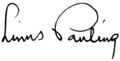 Linus Pauling signature