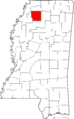 Map of Mississippi highlighting Panola County