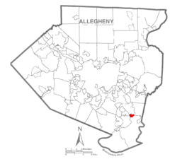 Map of Versailles, Allegheny County, Pennsylvania Highlighted.png