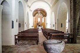 Orgañá (Lérida). Iglesia de Santa María. Vista del interior